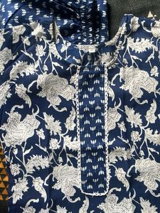 Blue Kurti Set Style And Trendy