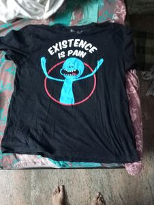 Red Wolf 2xl Xxl Black Rick And Morty (Existence Is Pain)