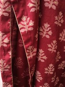 Maroon Printed Kurti Set