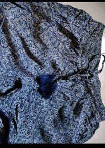 Blue Cotton Summer Comfortable Shorts