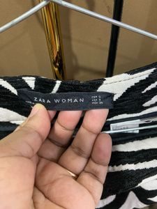 Zara Zebra Print Mini Skirt