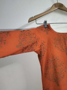 Stylish Orange Kurti wear