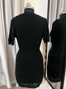 Black Crochet Dress