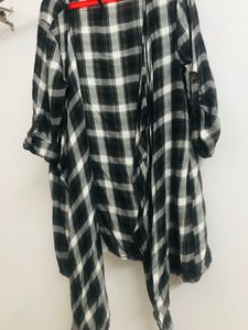 Stylish Western Check Shirt Shrug