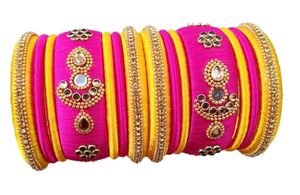 Pink & Yellow Bangles