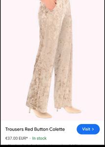 Velvet Wide Leg Trousers