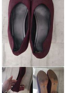 Brown Block Heel Pumps