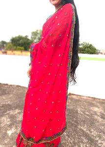 Elegant Red Saree