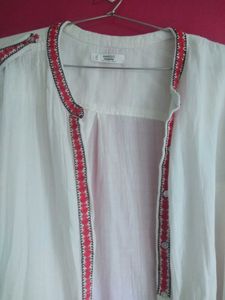 Mango Oversized White Top