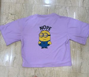 Cute Lilac Graphic Tee minion back