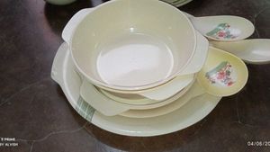 6 Plate Dinner Set Dishes,Bowl Plastic Kichthen