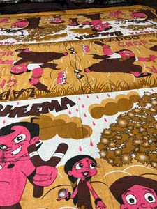 cartoon Printed double bed Bedsheet