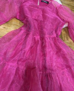 ✨ Pink Shimmery Mini Dress