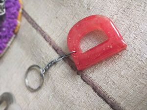 Resin Keychain Letter D