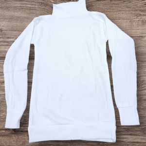 Classic White Turtleneck Top
