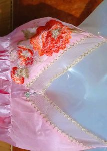 Pink Silk Floral Nightgown