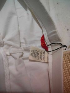 White Cotton Ankle Length Leggings