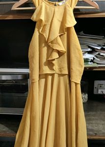 AND Yellow Halter Neck Dress