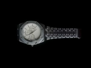 Stylish Silver-Tone Chronograph Watch
