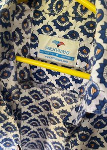 Cotton Slim Fit Printed Half Shirt