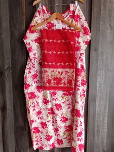 Floral Cotton Nighty with Long Sleeves
