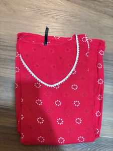 Red Printed Top
