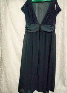 Lacey Upper N Downside Chiffon Shrug Type Dress