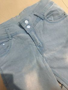 Light Blue Ripped Skinny Jeans