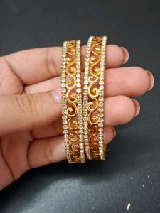 One Gram Gold Plated Stoned Bangles