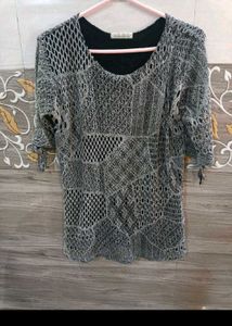 Combo Mesh Top &amp; Oversized T-shirt