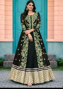 Embroidered Black Ethnic Dress