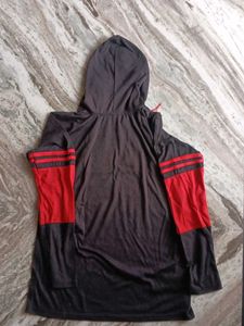L Size Stylish Black &amp; Red Hoodie