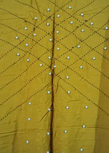 Mustard Kurti with Pearl Details