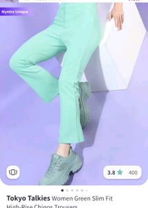 Mint Green Bootcut Trouser