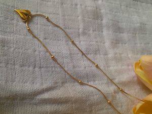 Golden Heart Charm Pendant Chain(anti Tarnish)