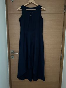 Navy Blue Hi-Lo Dress