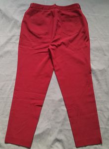 Straight Red Formal Pants| Trousers
