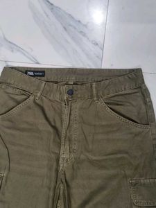 Olive Green Baggy Jeans