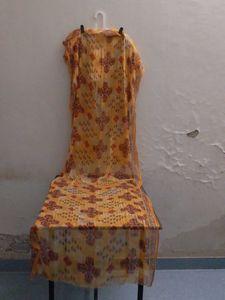 Yellow Floral Print Salwar Kameez Set