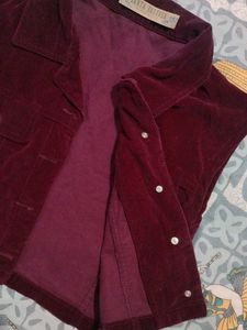 Vintage Burgundy Velvet Jacket