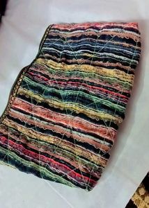 Striped Quilted Pouch