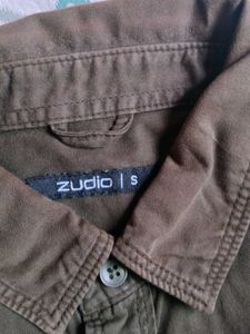 Olive Green Button-Down Shirt