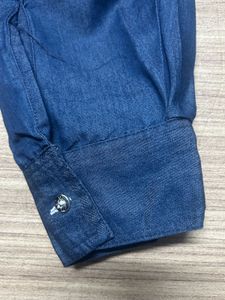 Plus Size Embroidered Denim Shirt Dress