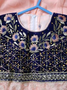 Kids Salwar Orange And Blue