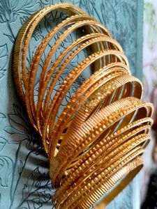 Metal Bangle Set (Golden)