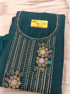 Teal Embroidered Salwar Kameez Suit