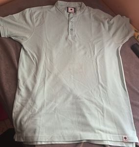 Casual Band Collar Polo Shirt