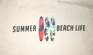 White Summer Beach Life Tee