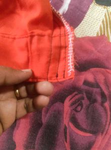 Red Embroidered Handwork Blouse