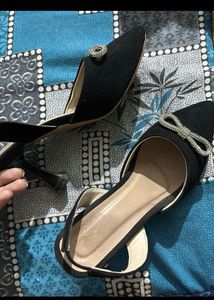 Rhinestone Black Heels